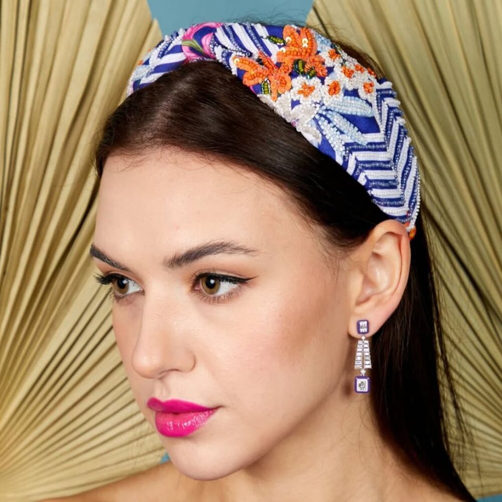L'Dezen Tichi Headband - Flora Aztec (#LDxAQ collab)